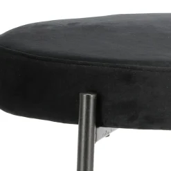 Krzesło Camile Velvet czarne tapicerowane