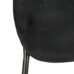 Krzesło Camile Velvet czarne tapicerowane