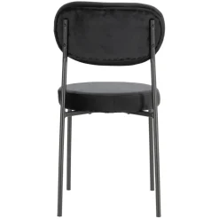 Krzesło Camile Velvet czarne tapicerowane