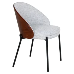 Krzesło Canelas szary jasny/ ciemny brąz