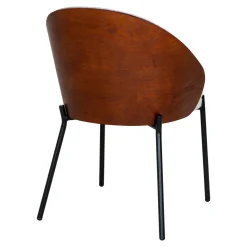 Krzesło Canelas szary jasny/ ciemny brąz