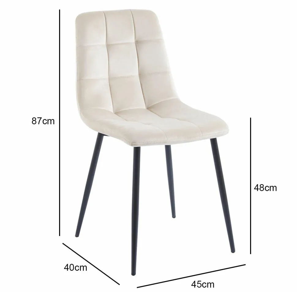 Krzesło Caro Velvet beżowe