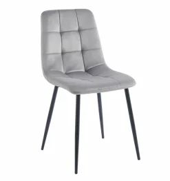 Krzesło Caro Velvet szare