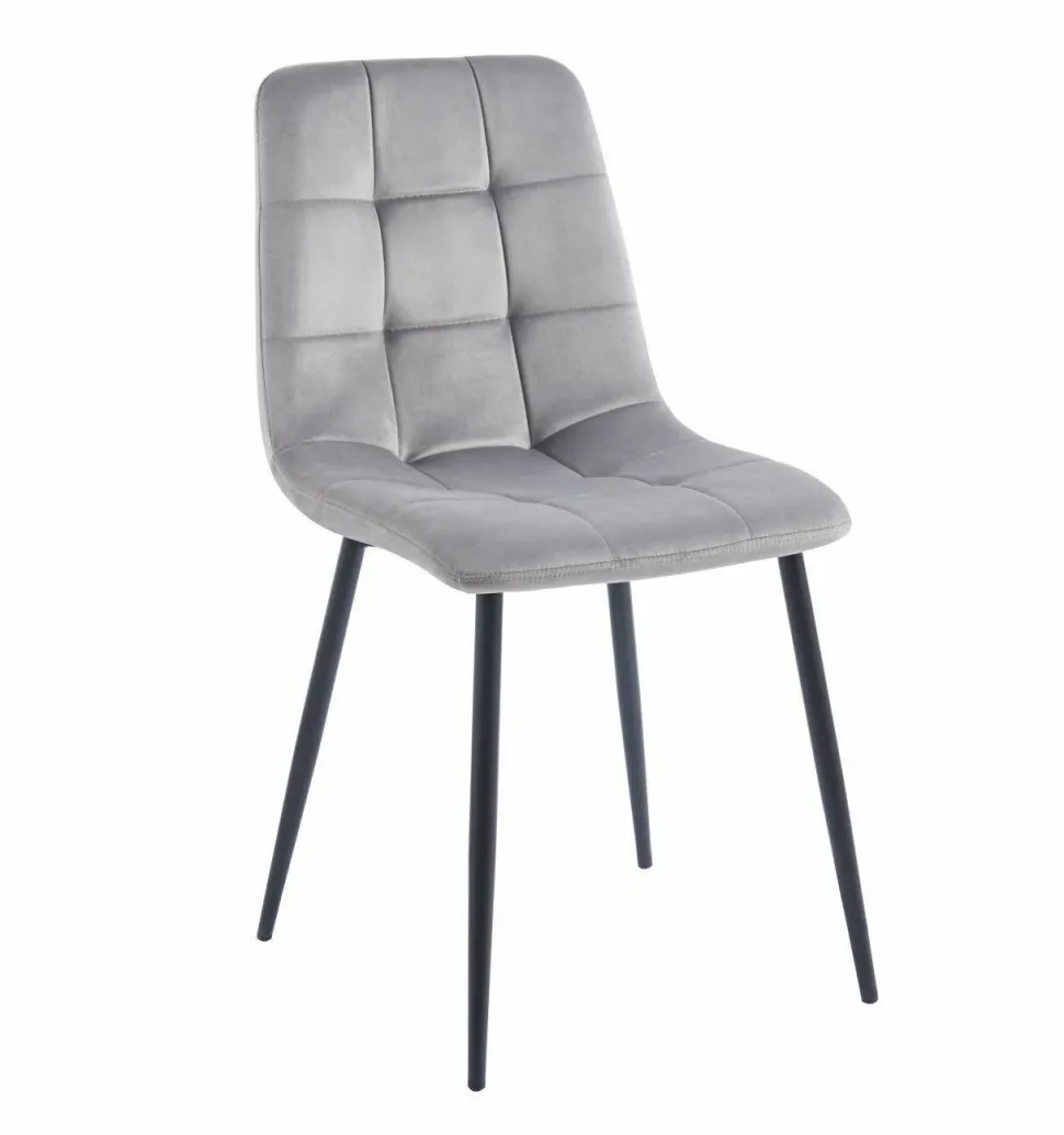 Krzesło Caro Velvet szare