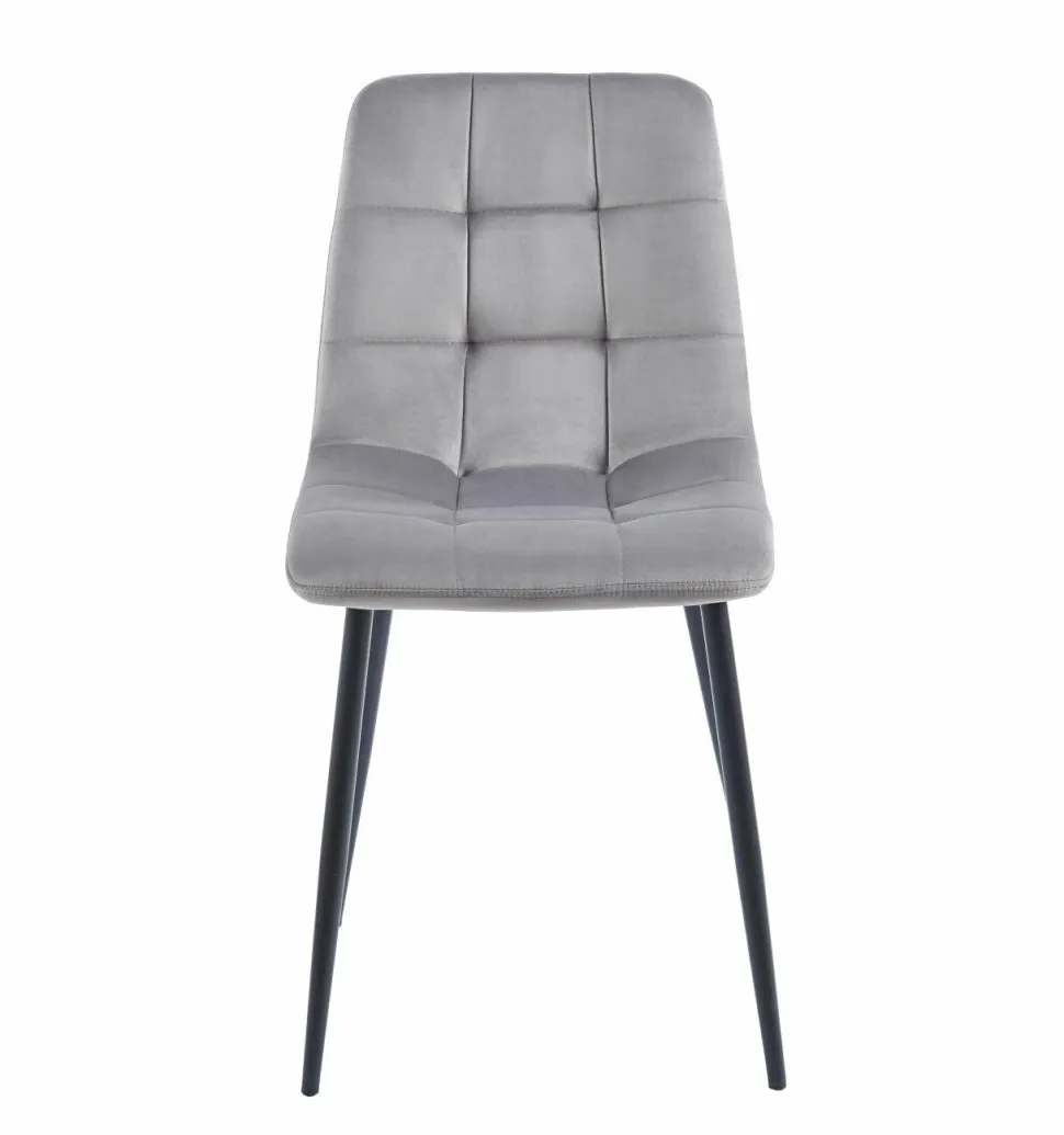 Krzesło Caro Velvet szare