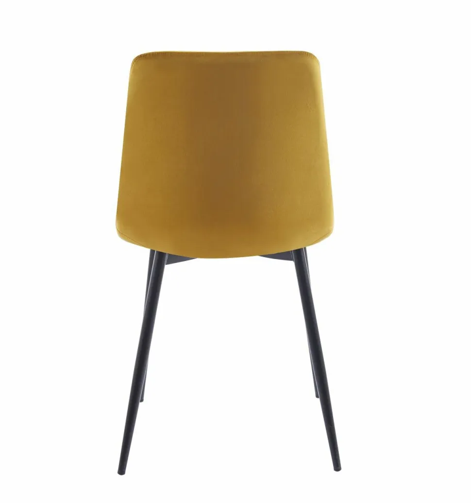 Krzesło Caro Velvet żółte