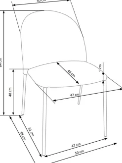 Krzesło Cecile granatowe