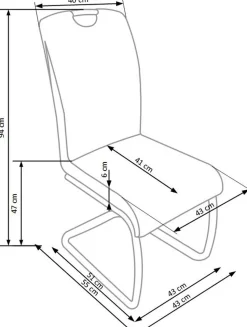 Krzesło Champagne brązowe PU