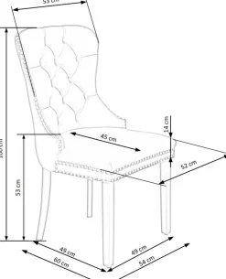 Krzesło Charlotte granatowe/czarne