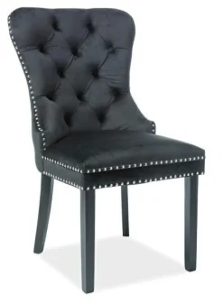 Krzesło Charlotte Velvet -czarny Bluvel