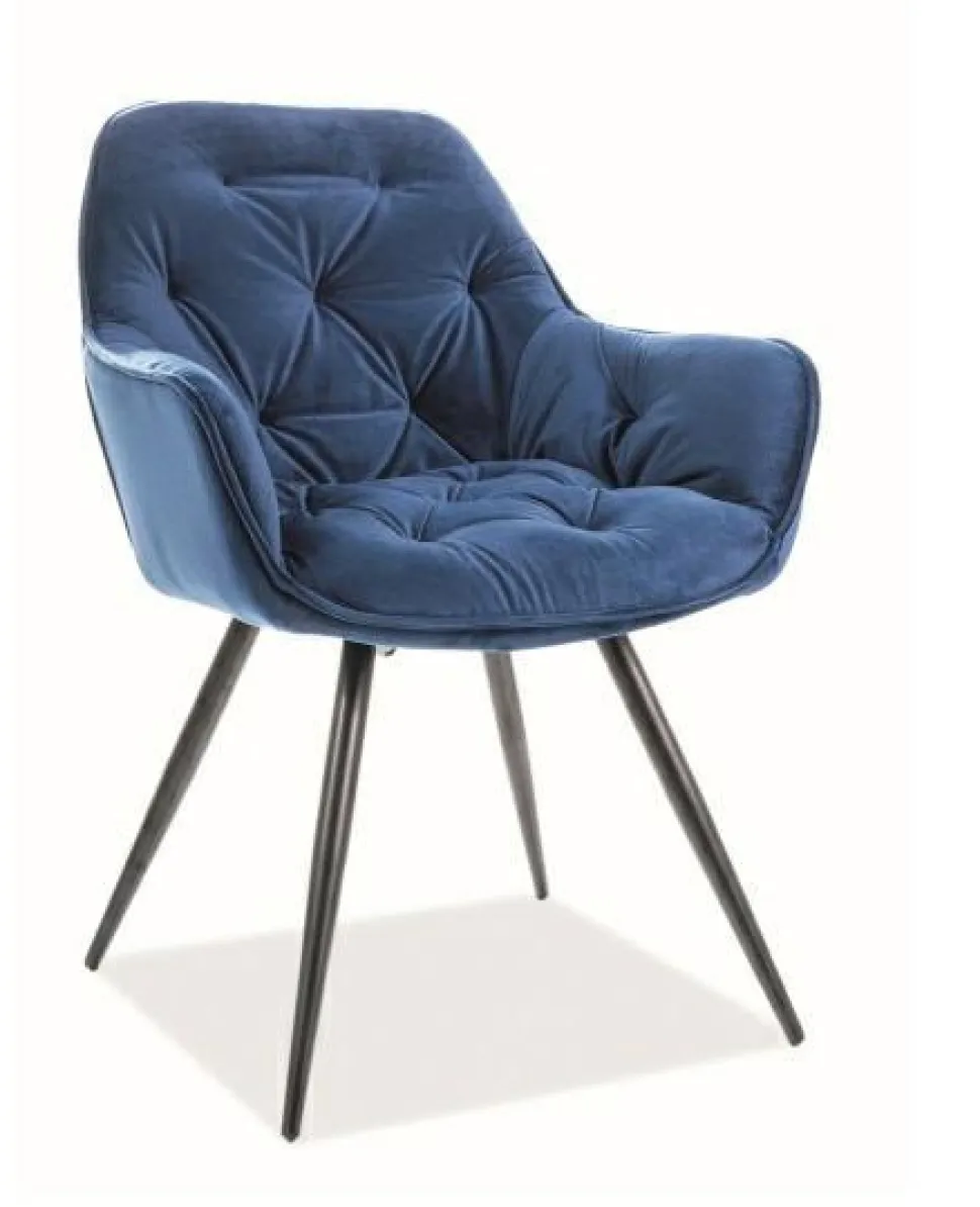 Krzesło Cheer Velvet - granatowy Bluvel