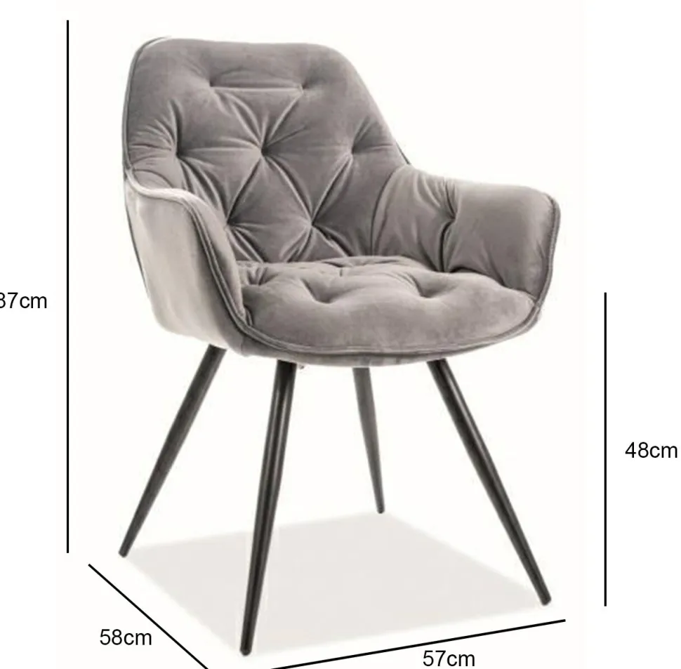 Krzesło Cheer Velvet - szary Bluvel 14