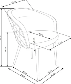 Krzesło Claude czarne