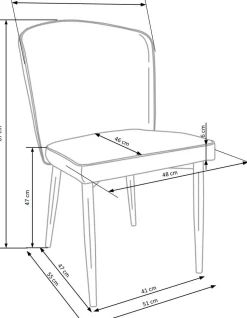 Krzesło Clementine szare