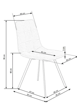 Krzesło Clound szare