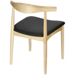 Krzesło Codo inspirowane Elbow Chair naturalny/czarny drewniane