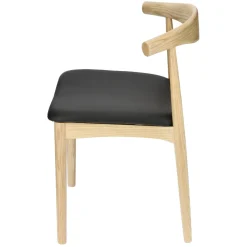 Krzesło Codo inspirowane Elbow Chair naturalny/czarny drewniane