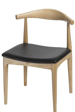 Krzesło Codo inspirowane Elbow Chair naturalny/czarny drewniane