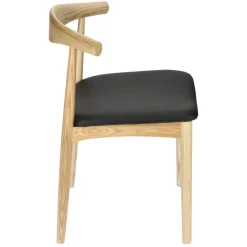 Krzesło Codo inspirowane Elbow Chair naturalny/czarny drewniane