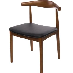 Krzesło Codo inspirowane Elbow Chair brązowy/czarny drewniane