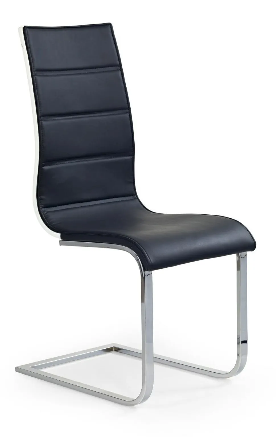 Krzesło Connect czarne PU/ chrom