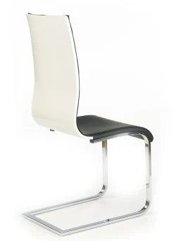 Krzesło Connect czarne PU/ chrom