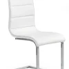 Krzesło Connecticut białe PU/ chrom