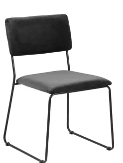 Krzesło Cornelia VIC Dark grey tapicerowane