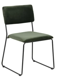 Krzesło Cornelia VIC Forest Green tapicerowane