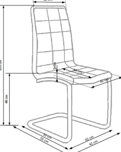 Krzesło Dakota szare PU
