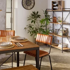 Krzesło Dario skóra brązowe