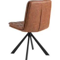 Krzesło Dean obrotowe retro brandy PU