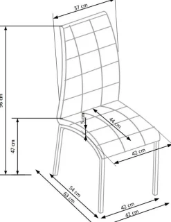 Krzesło Delaware szare PU