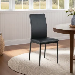 Krzesło Demina black PU tapicerowane