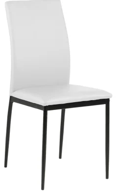 Krzesło Demina white PU tapicerowane