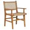 Krzesło Derby z podłokietnikami tekowe  naturalne