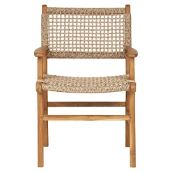 Krzesło Derby z podłokietnikami tekowe  naturalne