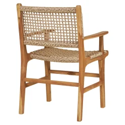 Krzesło Derby z podłokietnikami tekowe  naturalne