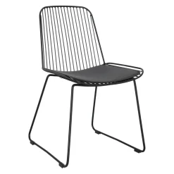 Krzesło Dill z poduszką Black metalowe