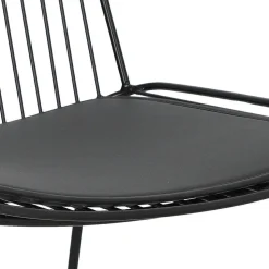 Krzesło Dill z poduszką Black metalowe