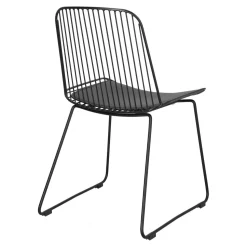 Krzesło Dill z poduszką Black metalowe