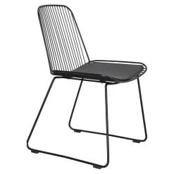 Krzesło Dill z poduszką Black metalowe