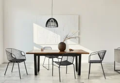 Krzesło Dill z poduszką Black metalowe