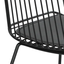 Krzesło Dill z poduszką Black metalowe