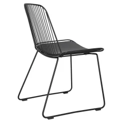 Krzesło Dill z poduszką Black metalowe