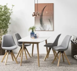 Krzesło Dima light grey tapicerowane