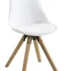 Krzesło Dima white/ dąb z tworzywa
