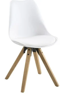 Krzesło Dima white/ dąb z tworzywa