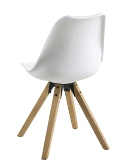 Krzesło Dima white/ dąb z tworzywa