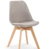 Krzesło Dimi szare jasne/buk